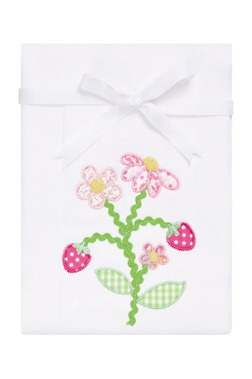Strawberry Applique Burp