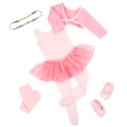 18-inch doll with brown hair, green eyes, ballerina accessories and storybook