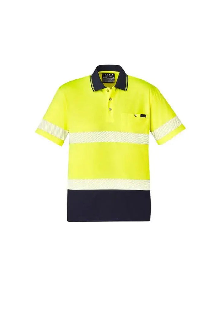 SYZMIK Unisex Hi Vis Segmented Tape Short Sleeve Polo ZH535 Metro Workwear.