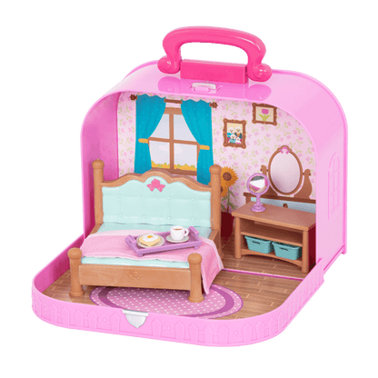 Bedroom playset in carry case
