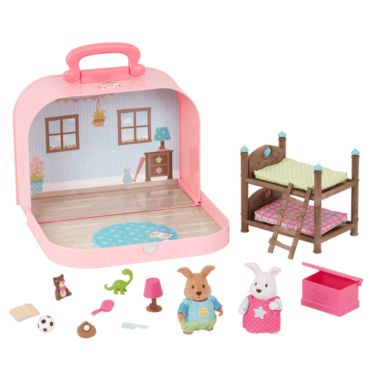 Woodzeez Travel Bedroom Playset