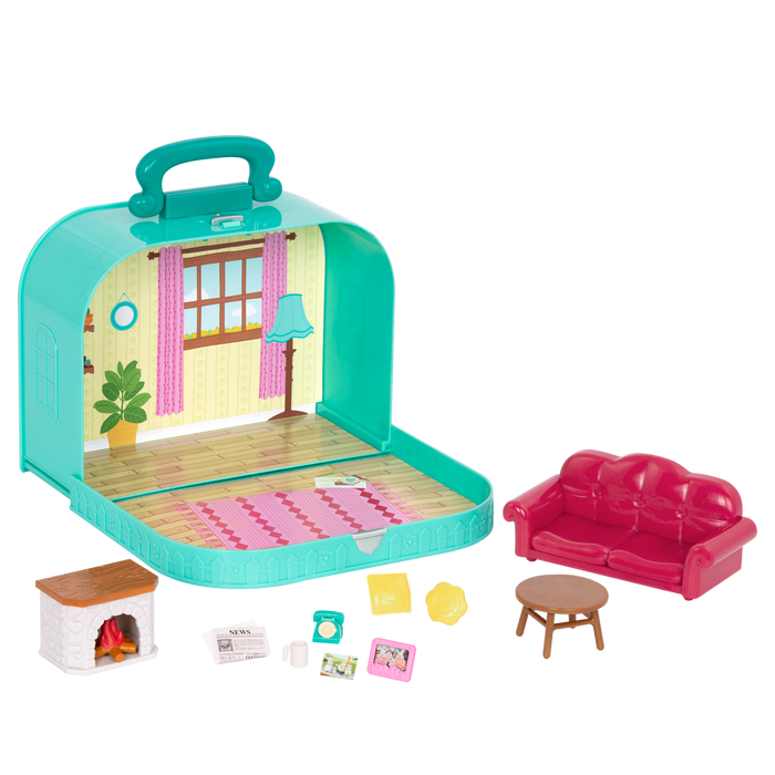 Living room playset in carry case