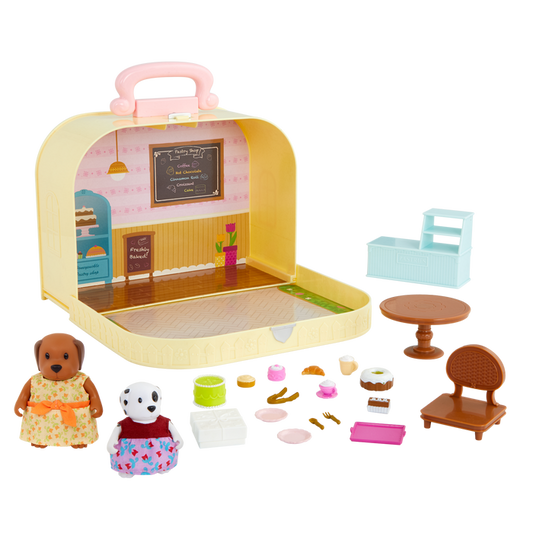 Travel Suitcase Pastry Shop Playset - Deluxe - Li’l Woodzeez