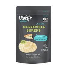 VIOLIFE 100% DAIRY FREE MOZZARELLA SHREDS CHEESE ALTERNATIVE 16 OZ