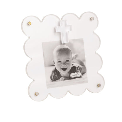 White Acrylic Cross Frame
