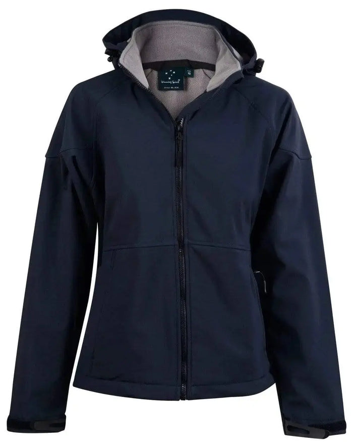 Winning Spirit Aspen Softshell Hood Jacket Ladies' Jk34 Metro Workwear.