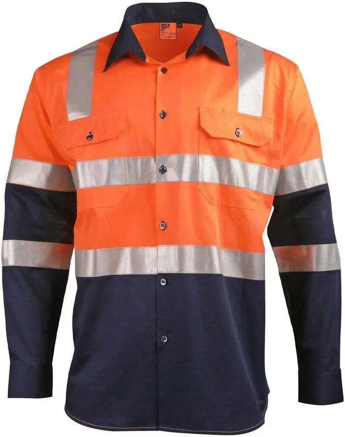 Winning Spirit Biomotion Day/night Light Weight Safety Shirt With X Back Tape Configuration Sw70 Metro Workwear.