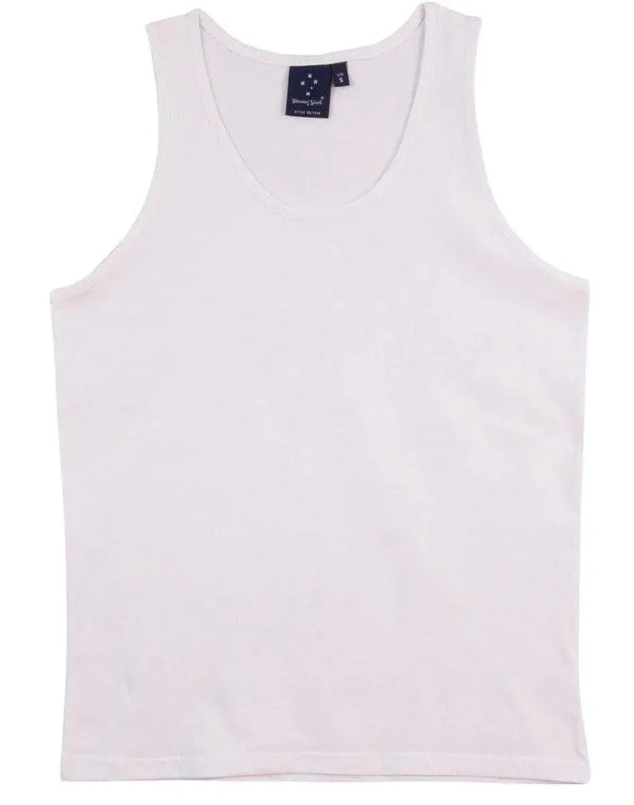 Winning Spirit Men's Trainer's Cotton Singlet Ts18 Metro Workwear.