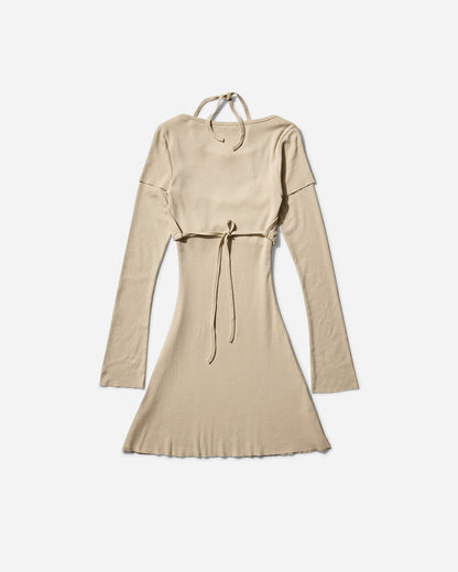 Abra Wmns Overlayered Dress Beige 52 Dresses Dress Short COD52 BEIGE