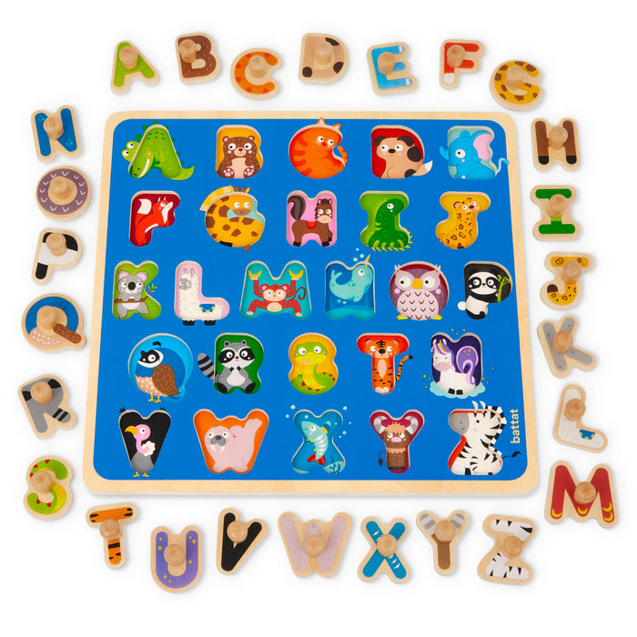 An alphabet puzzle for toddlers and kids.