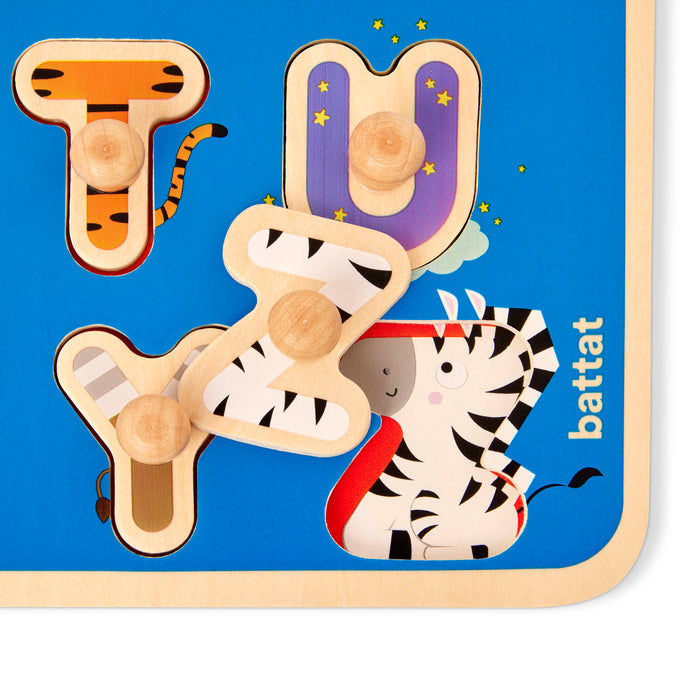 An alphabet puzzle for toddlers and kids.