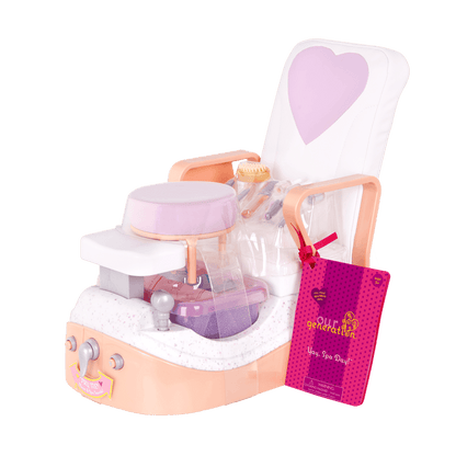 Two 18-inch doll using spa chair playset